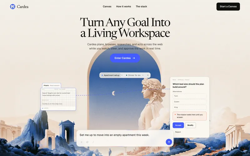 The Cardea homepage