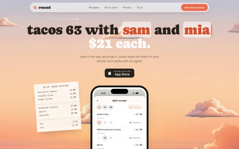 The Round homepage